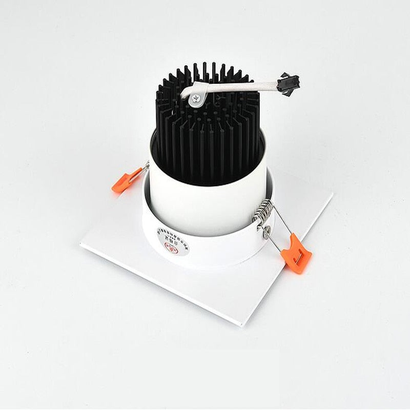 Dimmable Recessed LED Downlights 7W 9W 12W Epistar Chip COB Ceiling Spot Lights AC85~265V Background Lamps Indoor Lighting