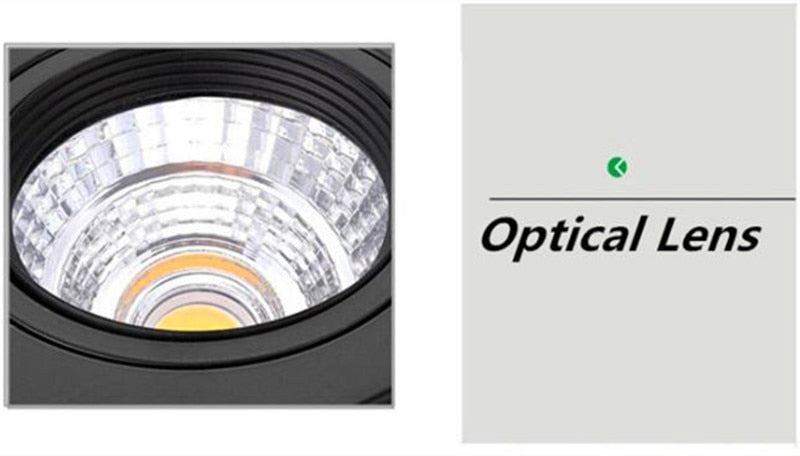 Dimmable Recessed LED Downlights 7W 9W 12W Epistar Chip COB Ceiling Spot Lights AC85~265V Background Lamps Indoor Lighting