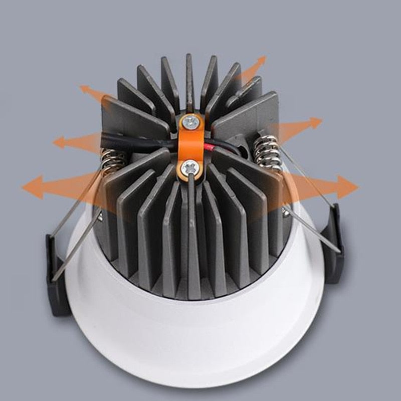 LED ceiling COB Downlight Dimmable AC110V/220V 7W 10W 12W Recessed Led ceiling lamp Spot light Bulbs Indoor Lighting