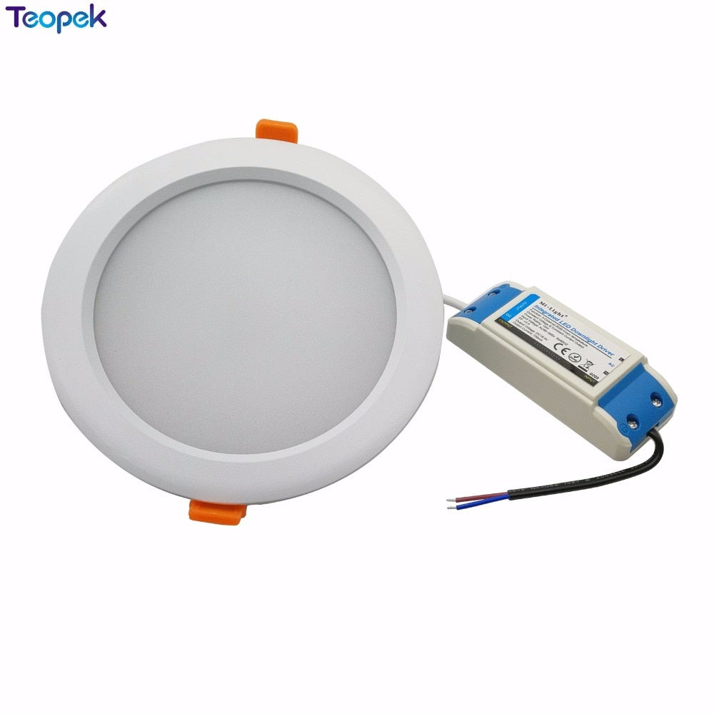 MiBoxer RGB+CCT 15W LED Downlight FUT069 IP54 Waterproof AC86-265V Round Recessed 2.4G Dimmable Light For Bathroom Round