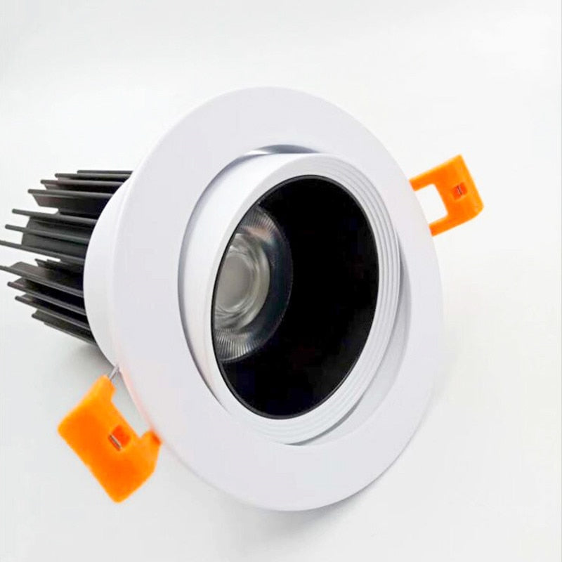 Anti Glare Dimmable Recessed COB LED Downlights 7W/9W/12W LED Ceiling Spot Lights AC85~265V LED Ceiling Lamps Indoor Lighting