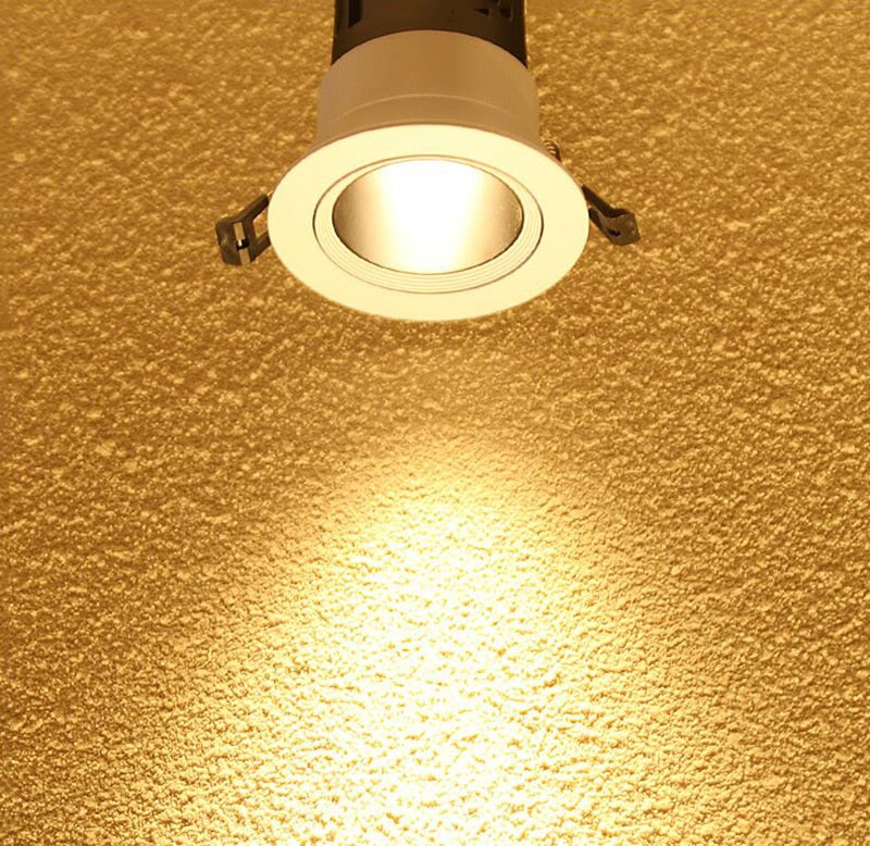 Anti Glare Dimmable Recessed COB LED Downlights 7W/9W/12W LED Ceiling Spot Lights AC85~265V LED Ceiling Lamps Indoor Lighting
