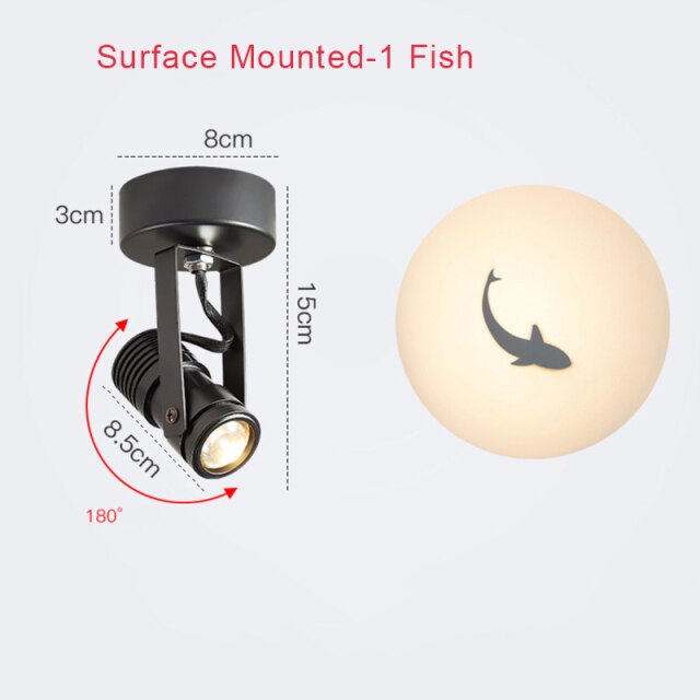 LED Downlight Projection Spotlight Led Ceiling Lamp Recessed Surface Mounted Rotatable Indoor Spot Light For Mall Bar Home Decor