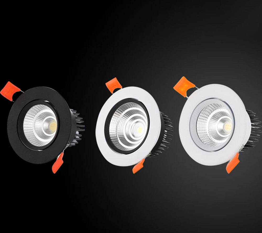 LED Recessed Downlight 3W 5W 7W 10W 12W 15W 20W 24W Spot LED DownLights Dimmable AC85-265V 220V 110V LED Spot Light