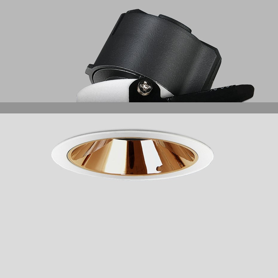 Dimmable Anti Glare Recessed LED Downlights 7W 12W LED Bulb 15W COB Ceiling Spot Lights AC90-260V Background Lamp AC220V 110V