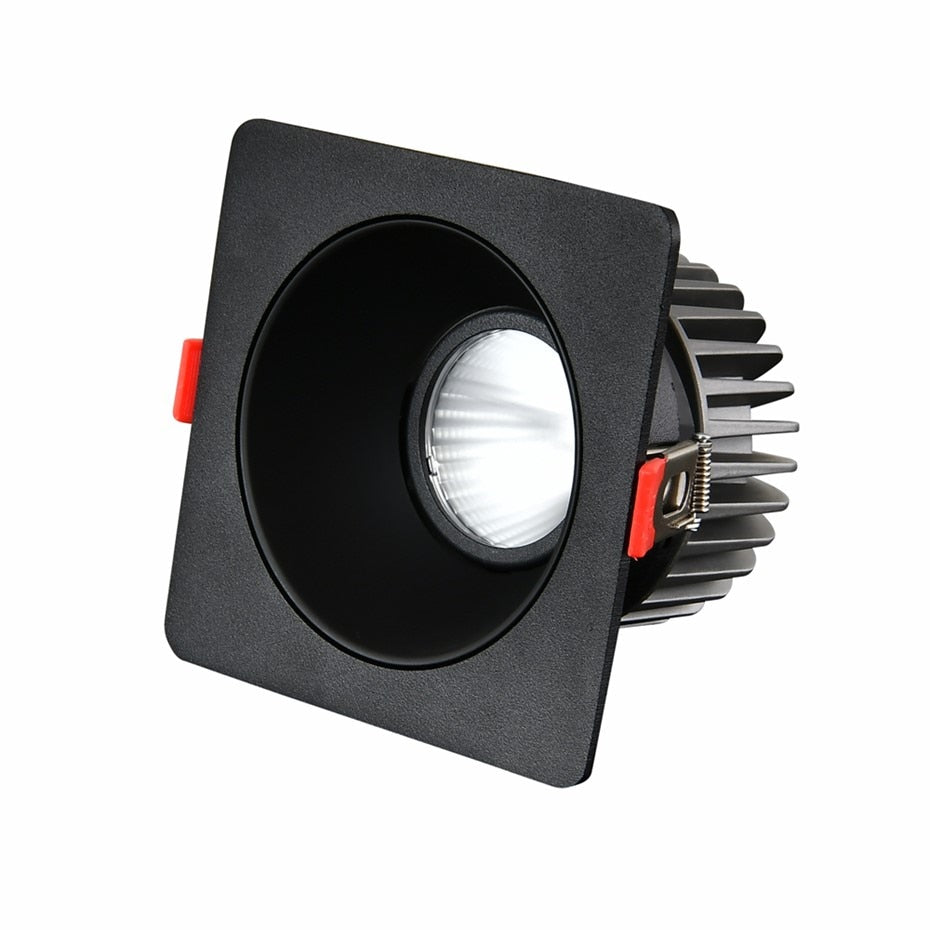 Square Led Downlights 7W 12W Dimmable Led Ceiling Light 15W No Glare LED Recessed Ceiling Downlight 220V 110V LED Spot Lights