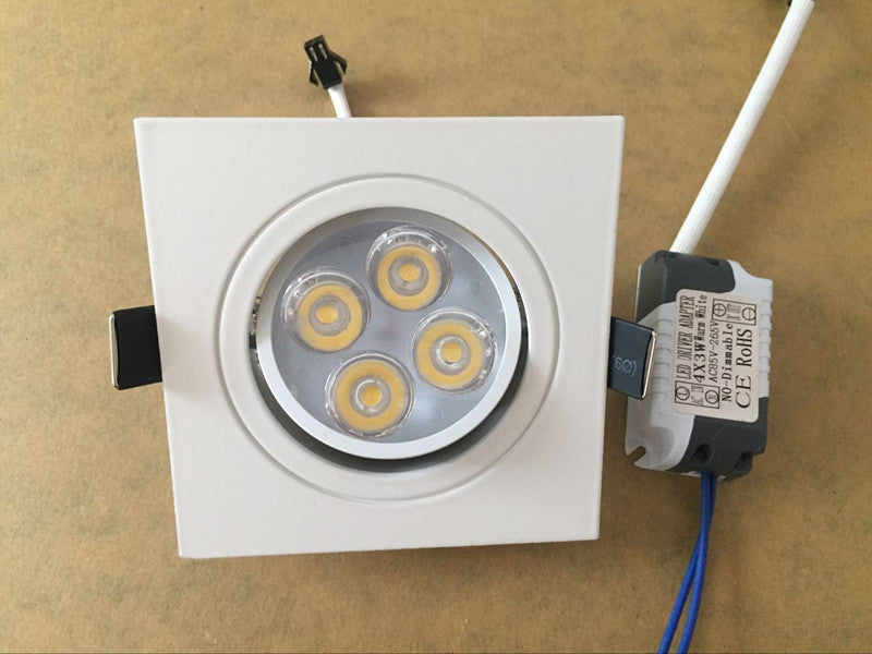 Downlight square Dimmable Led downlight light Ceiling Spot Light 6w 8w 10w ac 85-265V ceiling recessed Lights Indoor Lighting