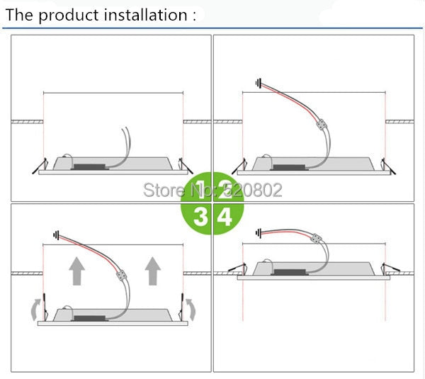 Dimmable LED Panel Light Ceiling Downlight Recessed Anti-Glare AC85-265V 5W 9W 12W 22W Warm /Cool White Indoor Lighting