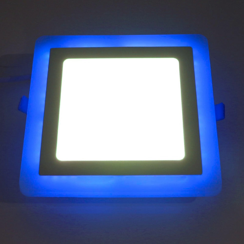 RGBW Dual Color LED Ceiling Recessed Square Panel Downlight Spot Light Lamp For Home Office Club 6W 9W 18W 100lumen/w