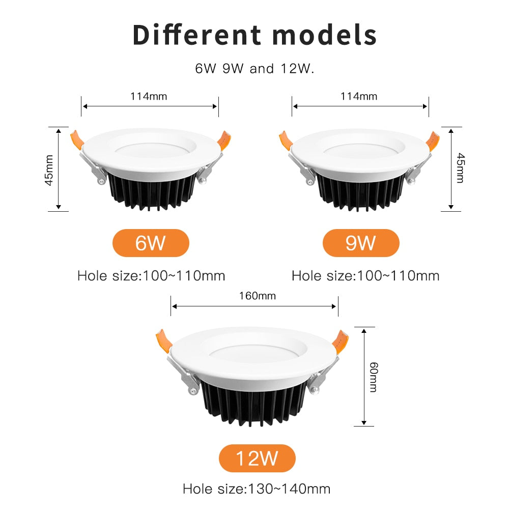 GLEDOPTO ZigBee 3.0 Smart RGBCCT Ceiling LED Downlights Pro 6W 9W 12W Spot Light Work With Amazon Echo Plus SmartThings App