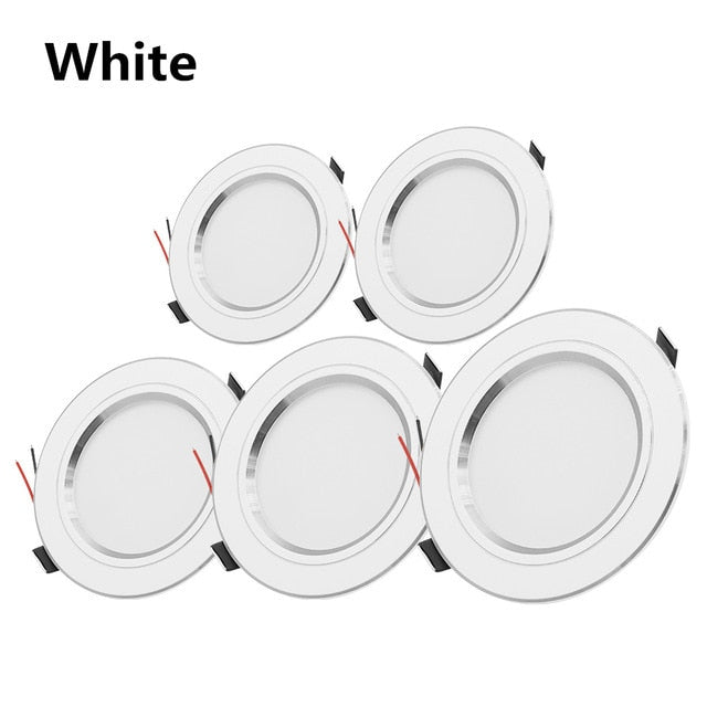 LED Downlight Recessed Round Gold Ceiling Light 5W 9W 12W 15W 18W White/Warm white Aluminum LED Down Lamp Ultra Thin AC220V