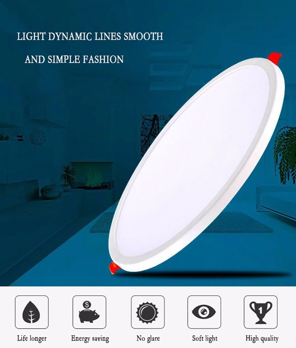 LAIMAIK LED Panel Light AC220V 6W 8W 15W 20W Round LED Panel Light Recessed LED Ceiling Light Spot Downlight Dith Led Driver