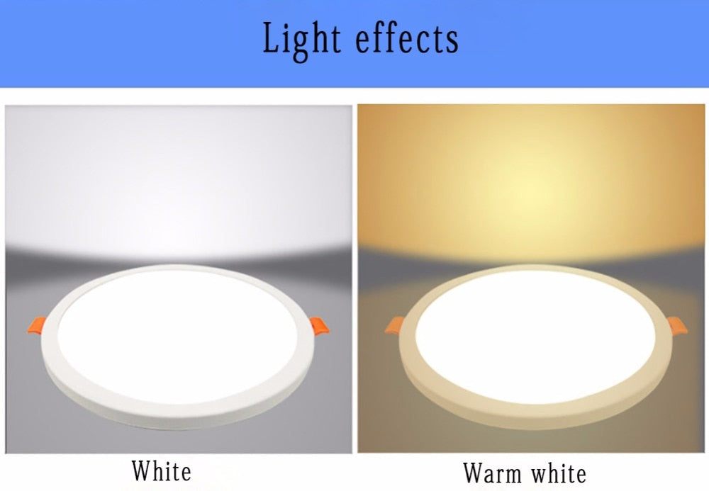 LAIMAIK LED Panel Light AC220V 6W 8W 15W 20W Round LED Panel Light Recessed LED Ceiling Light Spot Downlight Dith Led Driver