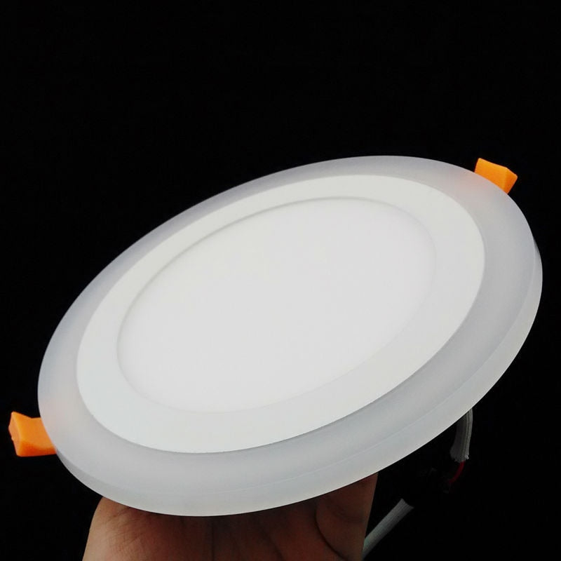 Double Color Round LED Panel Downlight 5W 9W 16W 24W, 3 Modes LED Panel Lights AC85-265V Recessed Ceiling Lamps CE ROHS