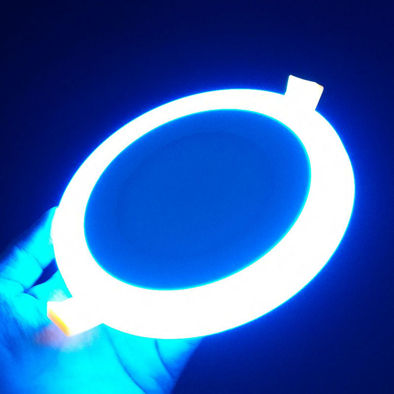 Double Color Round LED Panel Downlight 5W 9W 16W 24W, 3 Modes LED Panel Lights AC85-265V Recessed Ceiling Lamps CE ROHS