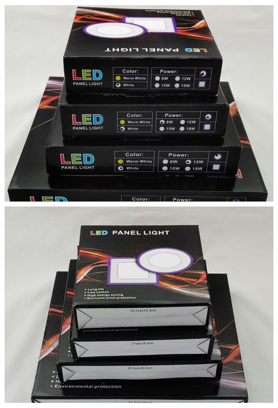 Double Color Round LED Panel Downlight 5W 9W 16W 24W, 3 Modes LED Panel Lights AC85-265V Recessed Ceiling Lamps CE ROHS