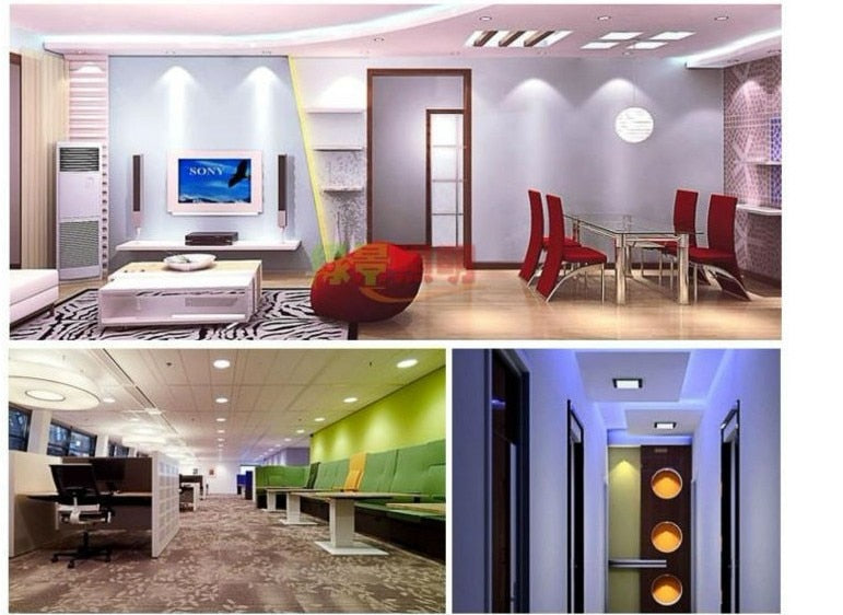 Double Color Round LED Panel Downlight 5W 9W 16W 24W, 3 Modes LED Panel Lights AC85-265V Recessed Ceiling Lamps CE ROHS