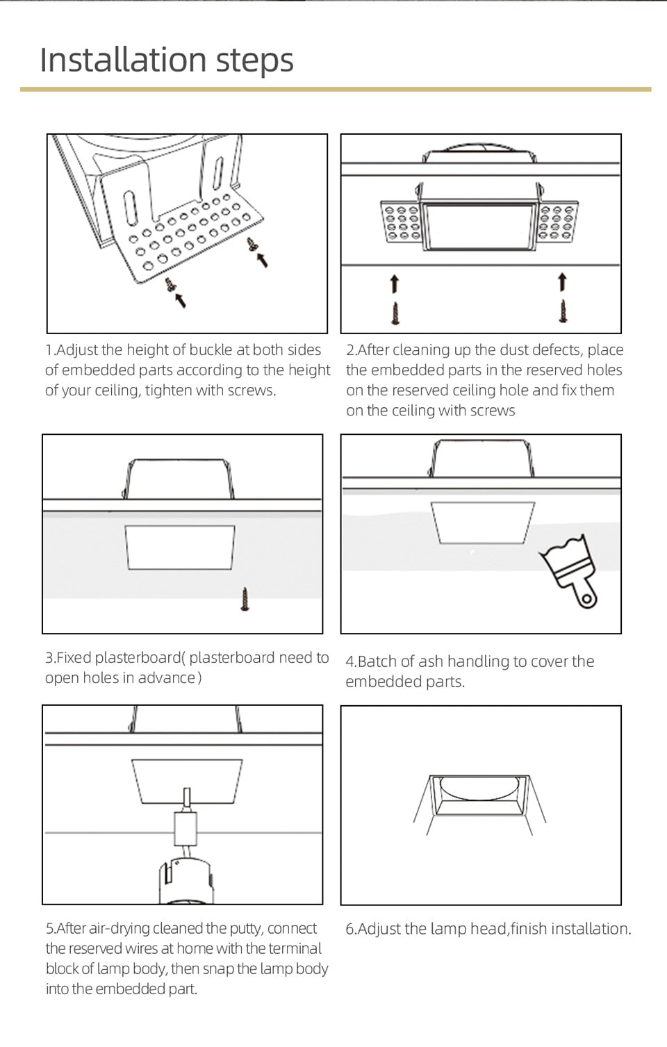 Aisilan LED Embedded Borderless Spotlight Three-head Four-head No Main Light Grille Ceiling Downlight for Living Room Bedroom