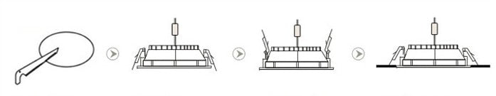 High quality Dimmable 3W 1*3w square Brush silver mini led downlight