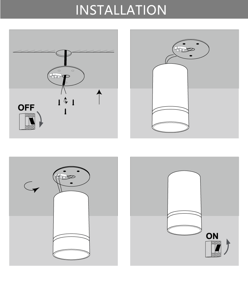 High Quality Rotating LED Downlight SMD2835 Surface Mounted Ceiling Lamp Spot Light AC90-260V