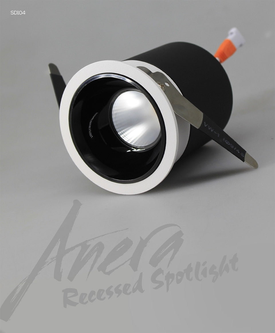 Aisilan Nordic modern style LED recessed downlight spot light built-in Anti-dazzle For living room bedroom corridor AC85-260V