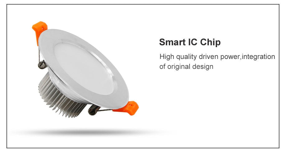 DBF Silver Housing Bright LED Recessed Downlight Not Dimmable 5W 7W 10W 12W SMD 5730 LED Spot Lamp with AC 110/220V LED Driver