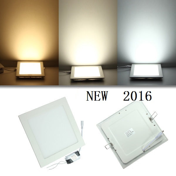 Dimmable LED Downlight 3W 4W 6W 9W 12W 15W/25W Square Ultra-thin SMD 2835 Ceiling Panel Lights white / Warm White