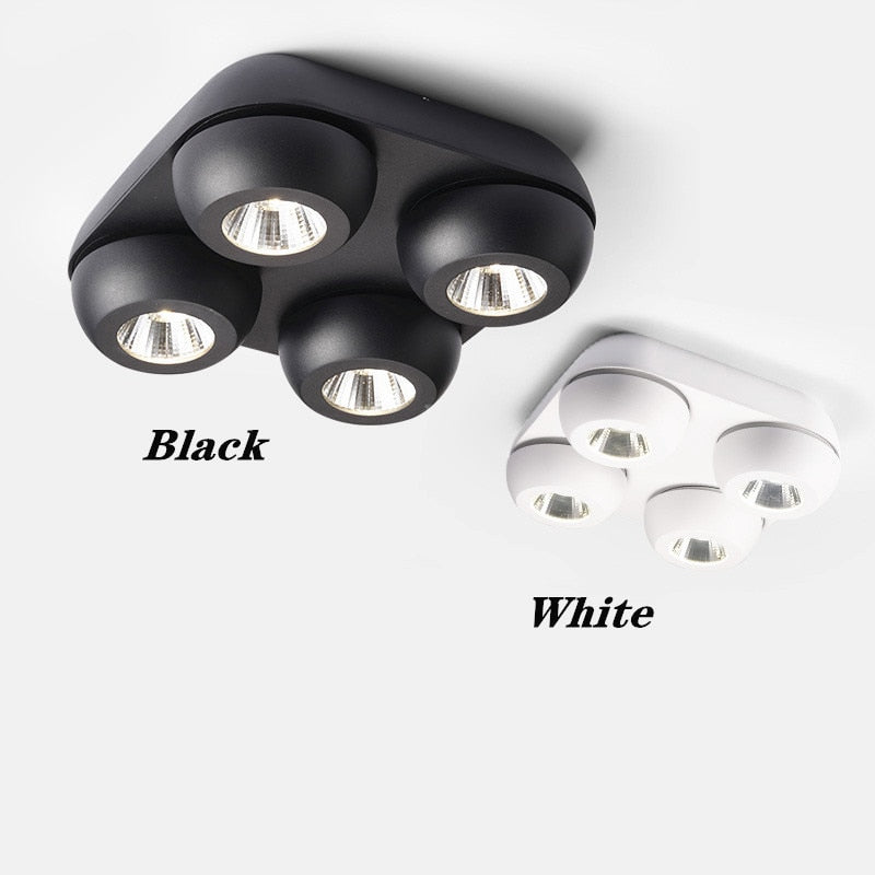 Folding Rotating Dimmable COB LED Downlights 9W 12W 24W 36W LED Ceiling Spot Lights AC85-265V LED Ceiling Lamps Indoor Lighting