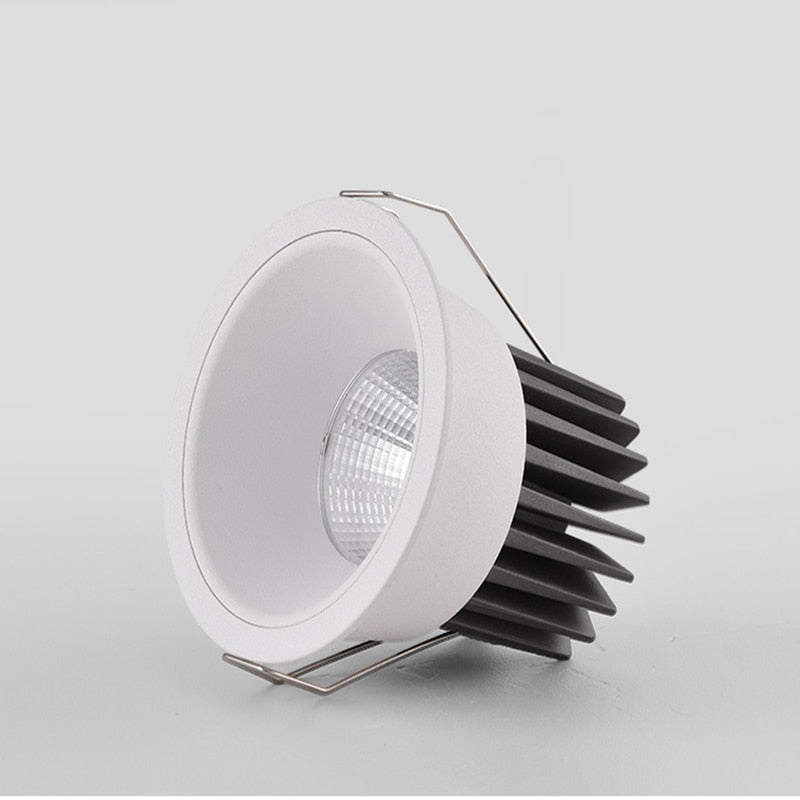 Super Bright Anti Glare Recessed Dimmable COB LED Downlights 7W 9W 12W LED Ceiling Spot Lights AC85~265V Background Lighting