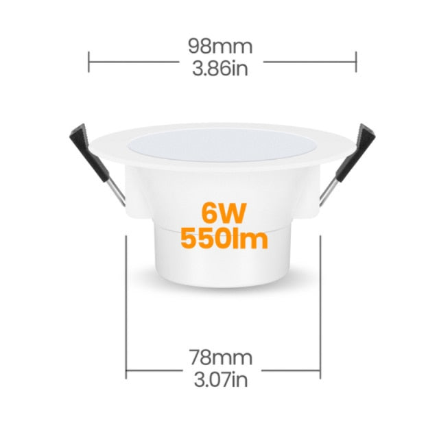 Tuya Zigbee Smart LED Downlight 2pcs WC toilet Ceiling Spot Light Lamp RGB+CW Dimming Light 6W/9W Smart bulb Work With Alexa Amazon