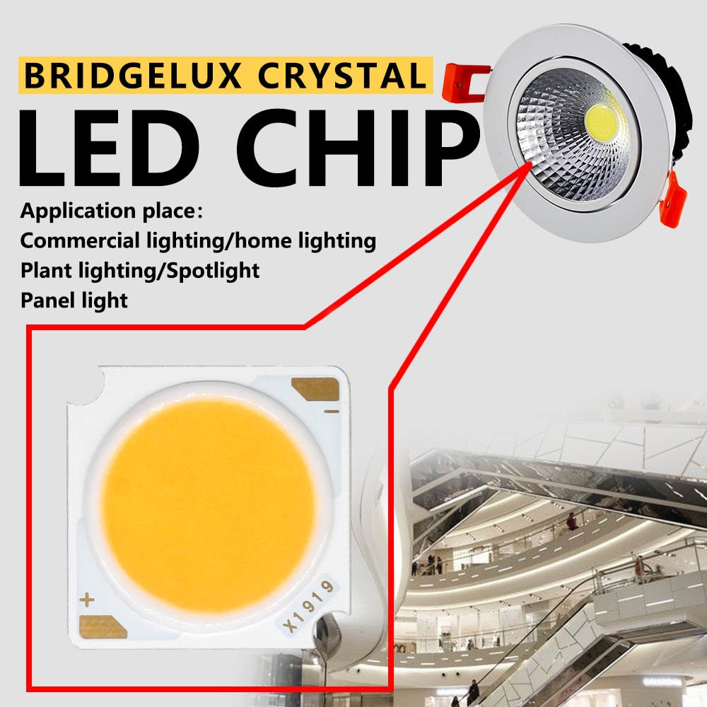 LED COB Chip Light-emitting 10pcs 1919 10W 20W 30W 40W Diode Imported Bridgelux Crystal Chip DC30-33V DIY Downlight Panel Light
