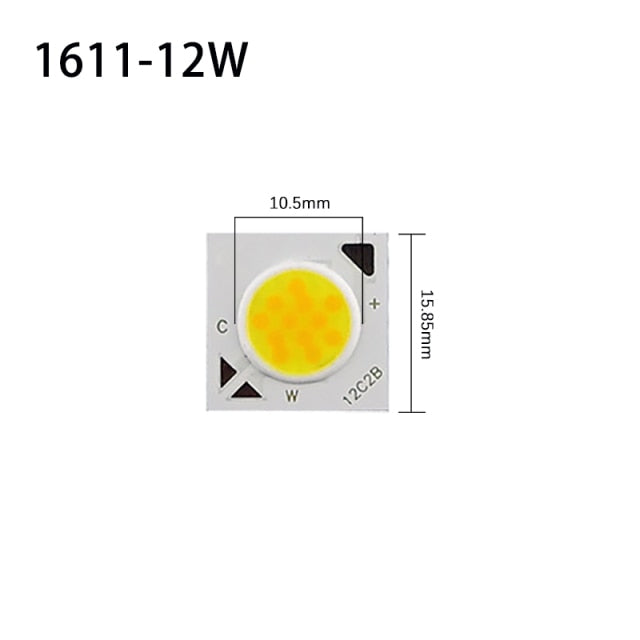 LED Chip Dual Color Temperature Cob Lamp Beads 7w 12w 24w 36w 10pcs/lot Adjustment RA80 1311 1917 COB Light Source For Downlight