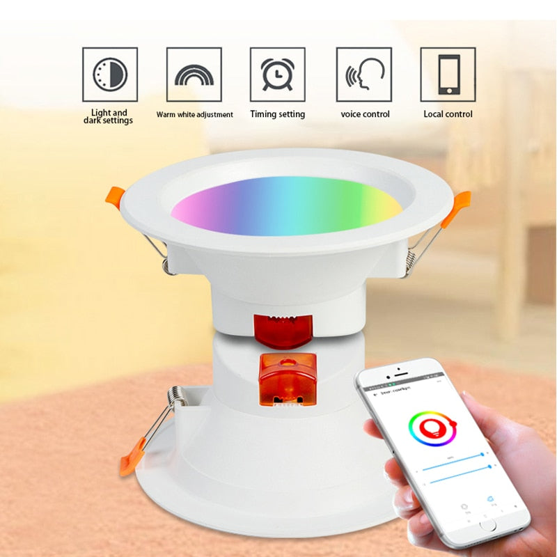 ACETIDE LED Down light WiFi Smart life Ceiling Downlight APP RGB Warm Cool Changing Color with 5W 7W 9W Google Home
