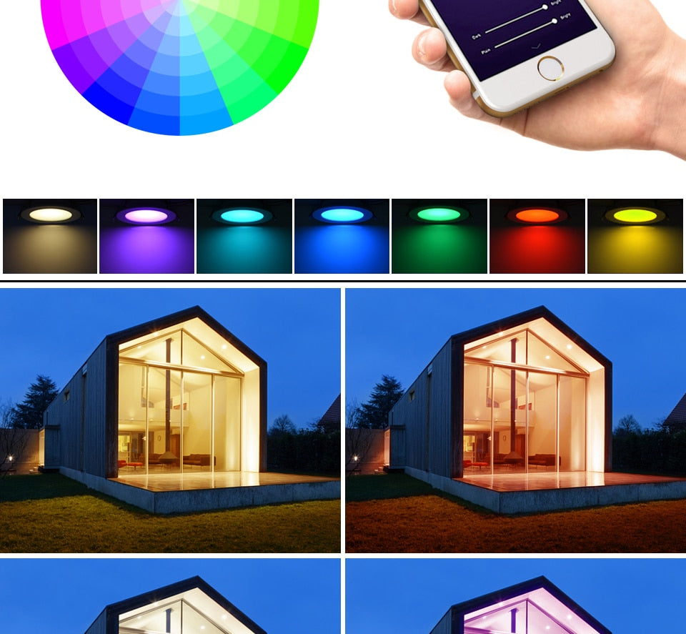 ACETIDE LED Down light WiFi Smart life Ceiling Downlight APP RGB Warm Cool Changing Color with 5W 7W 9W Google Home