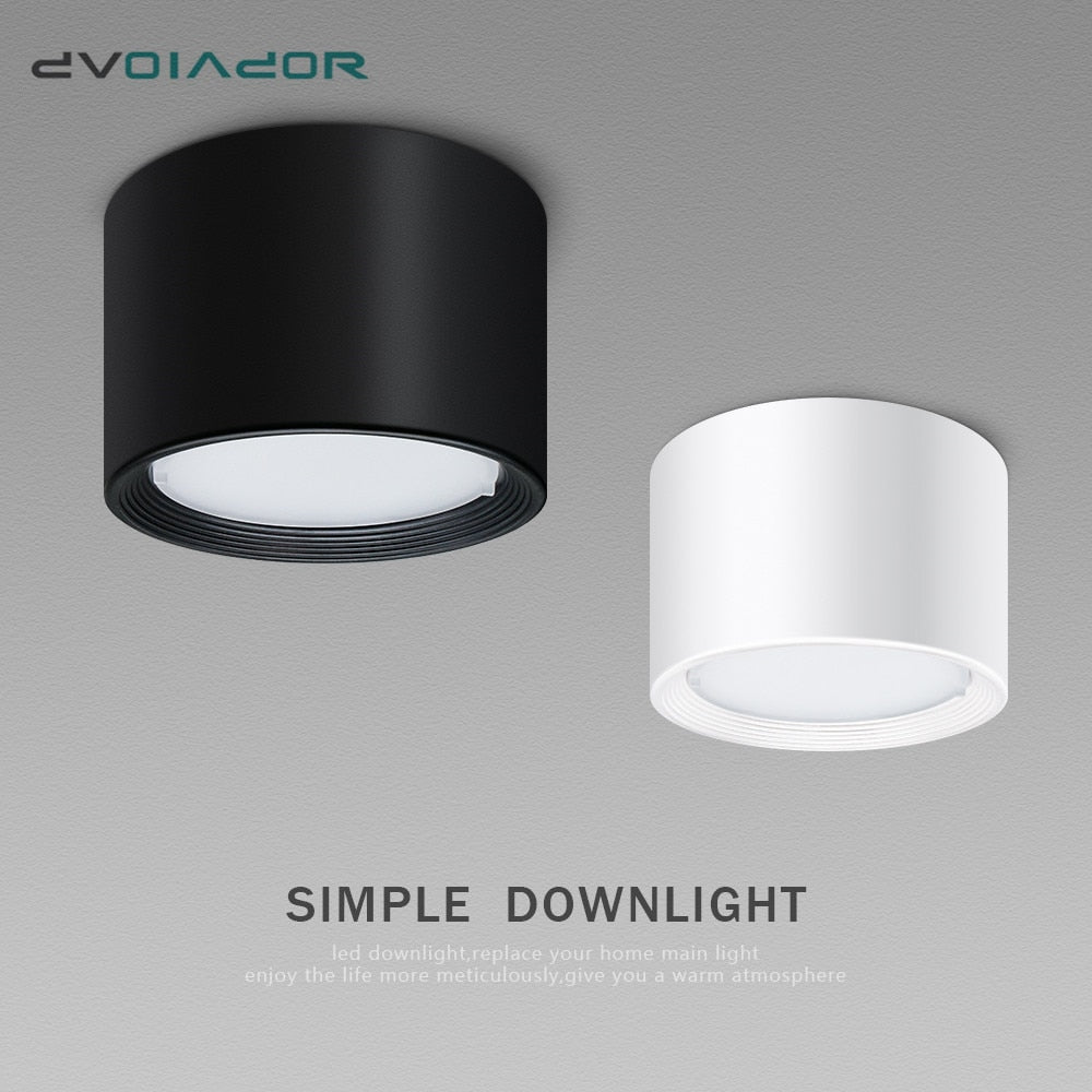 Downlight-Led-Lamp Dimmable Spot Ceiling Lamp Aluminum Surface Mounted High Brightness Down light 5W 12W Lighting AC110V 220V