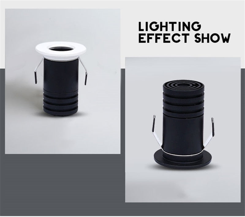 Mini Recessed LED Deep Anti-glare Downlight 3W Under Wine Cabinet Closet Cafe Bar Living Room Ceiling Spot Lighting With Driver