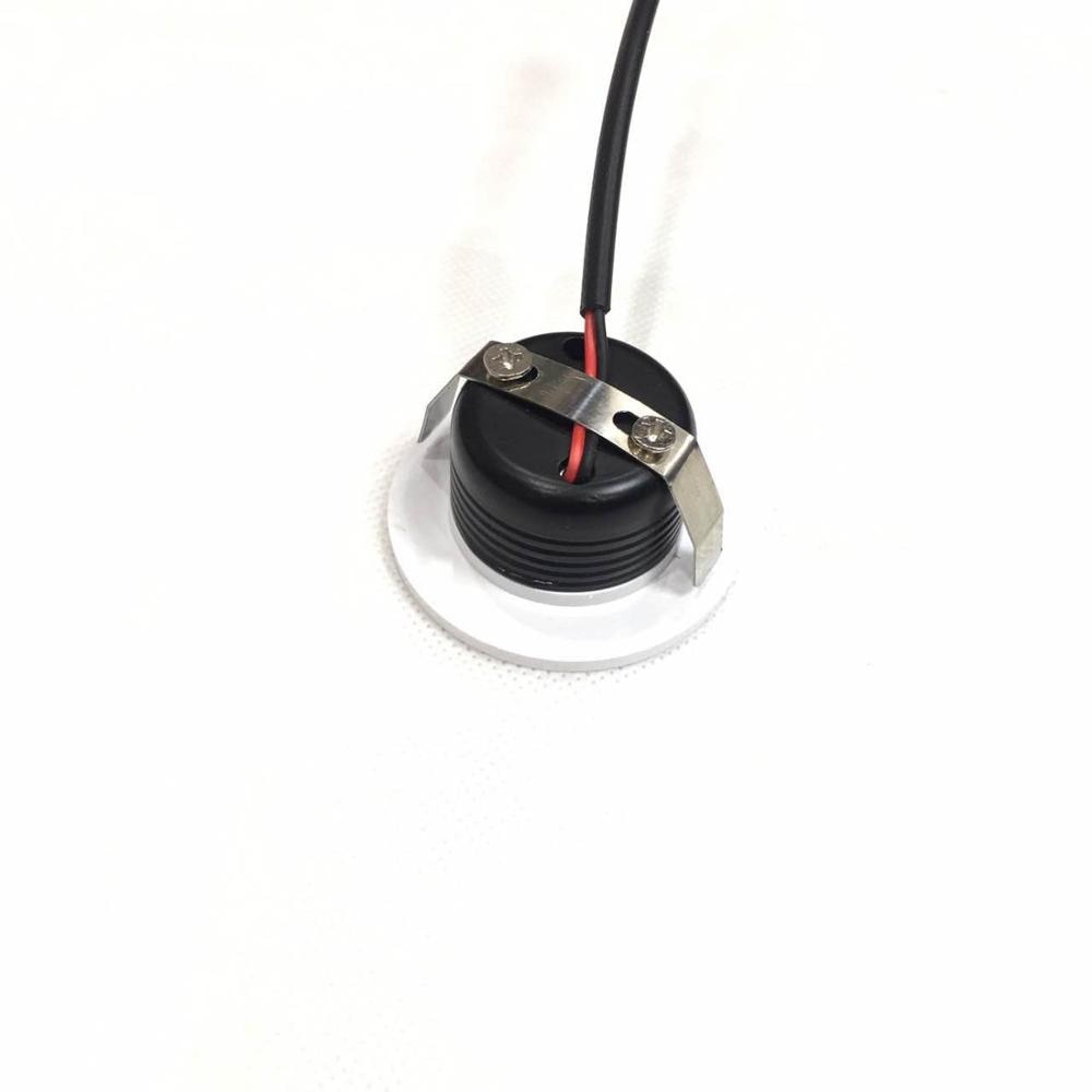 Led Mini Cabinet Downlights 3w Cut Size 34mm Ac85-265v Black Frame Recessed Ceiling No Flicker