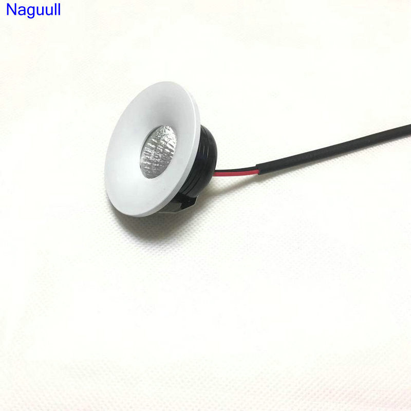 Led Mini Cabinet Downlights 3w Cut Size 34mm Ac85-265v Black Frame Recessed Ceiling No Flicker