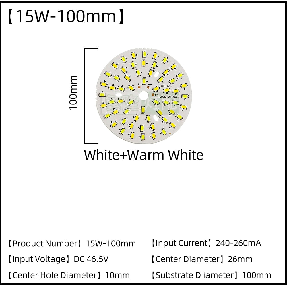 LED Chips 240mA 260mA Constant Current Input Light Bead For DIY Downlight 5pcs/Lot 3W 5W 7W 9W 12W 15W 18W SMD5730 Two-Color