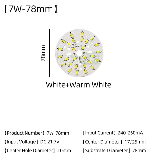 LED Chips 240mA 260mA Constant Current Input Light Bead For DIY Downlight 5pcs/Lot 3W 5W 7W 9W 12W 15W 18W SMD5730 Two-Color