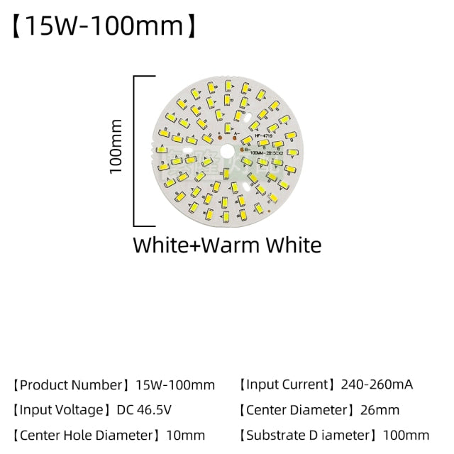 LED Chips 240mA 260mA Constant Current Input Light Bead For DIY Downlight 5pcs/Lot 3W 5W 7W 9W 12W 15W 18W SMD5730 Two-Color