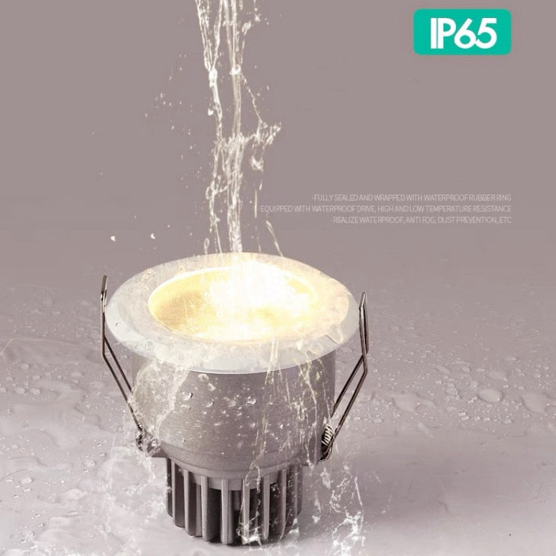 Round LED COB Downlight IP65 Recessed Led Ceiling Lamp Waterproof Spot Led 12W 16W Indoor Bathroom Balcony Light Fixture AC220V