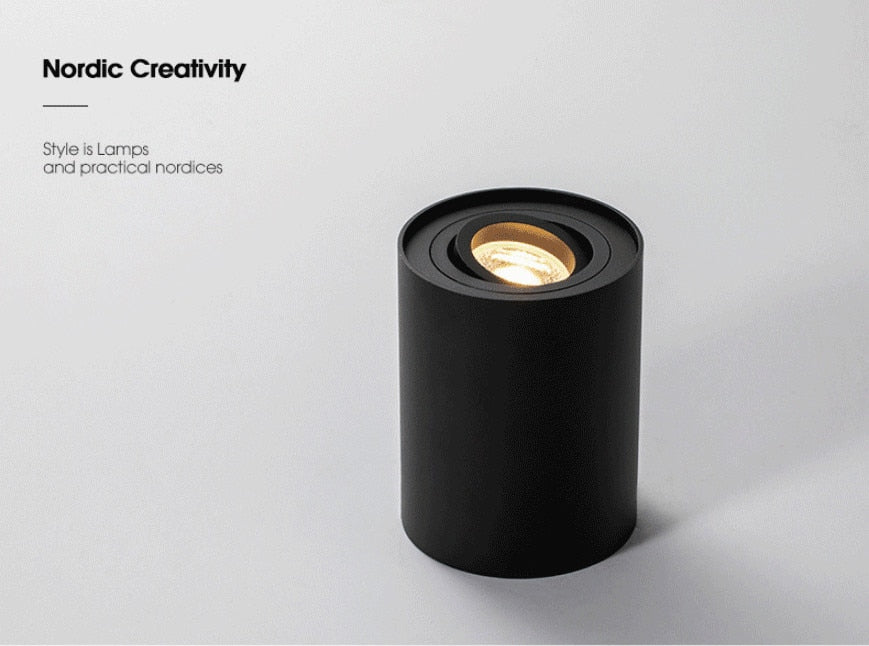 Angle Adjustable LED Surface Mounted Downlight 7W Black/White Housing+Replaceable GU10 Bulb LED Ceiling Spot Light Decor