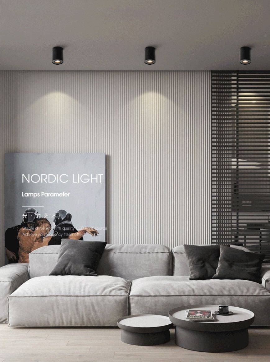 Angle Adjustable LED Surface Mounted Downlight 7W Black/White Housing+Replaceable GU10 Bulb LED Ceiling Spot Light Decor