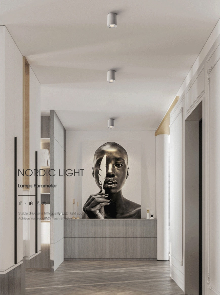 Angle Adjustable LED Surface Mounted Downlight 7W Black/White Housing+Replaceable GU10 Bulb LED Ceiling Spot Light Decor