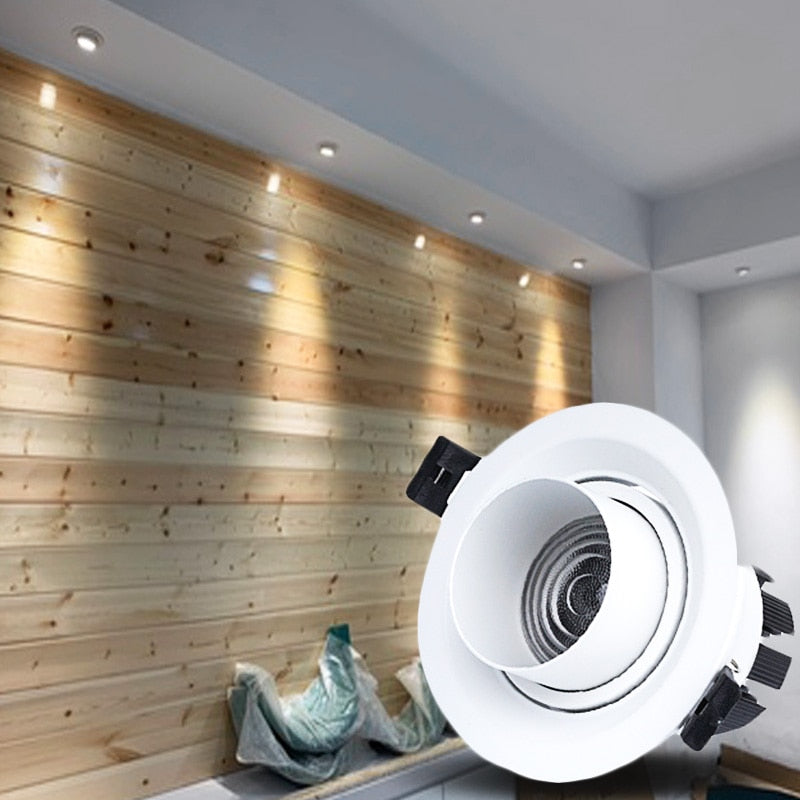High Quality Dimmable Led Downlight beamangle 15 45 60 degree cob 8W 12W 20W led spot home indoor led down lights lighting