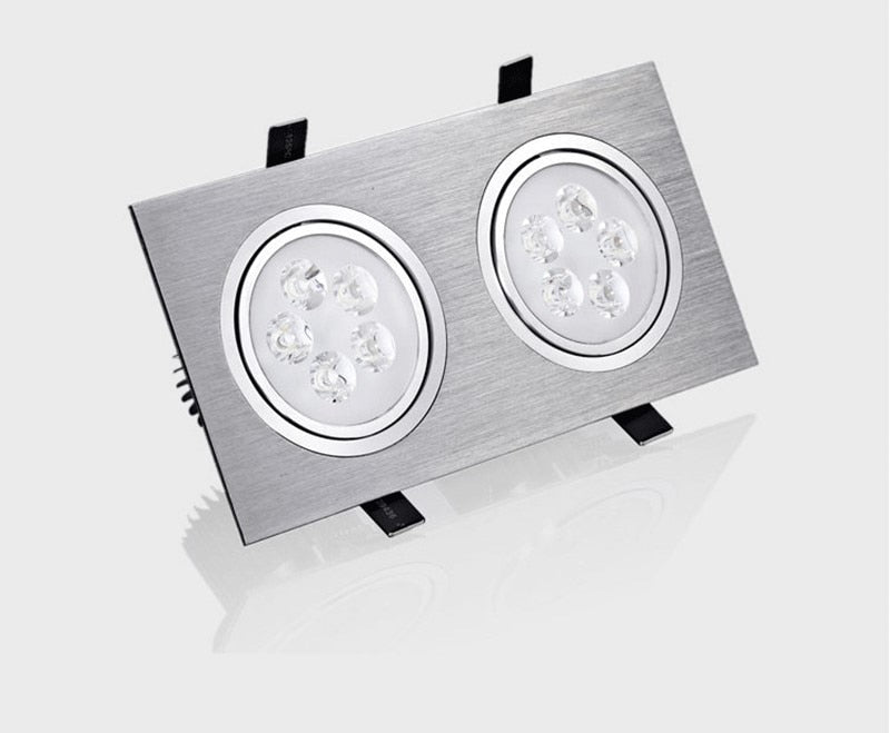 Square double led Ceiling 12W/20W/28W dimmable Epistar LED ceiling lamp Recessed Spot light AC110V-220V