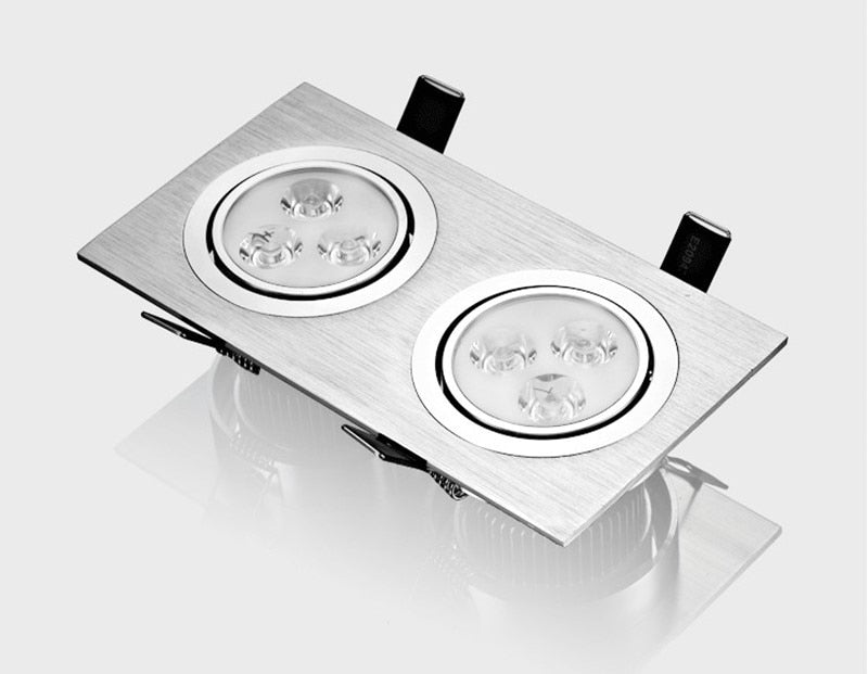 Square double led Ceiling 12W/20W/28W dimmable Epistar LED ceiling lamp Recessed Spot light AC110V-220V