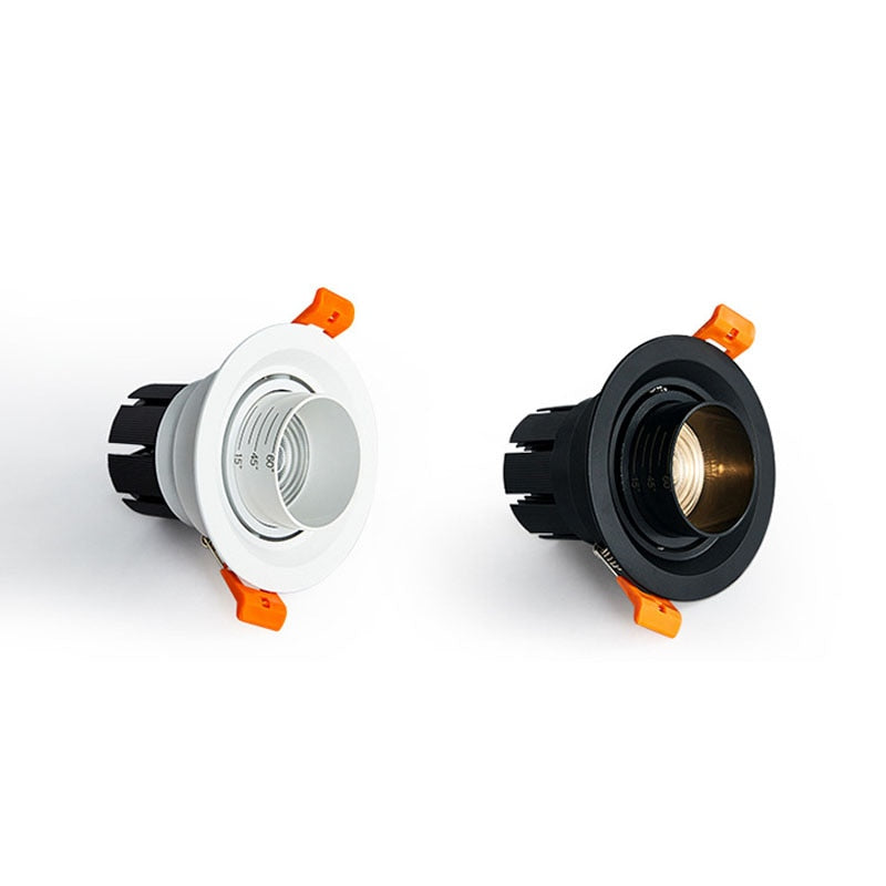 Embedded Zoom Dimmable Recessed downlights Lamps COB 7W 12W 15W 20W spot light Background wall LED Indoor lighting