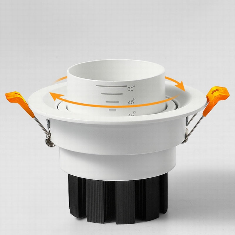 Embedded Zoom Dimmable Recessed downlights Lamps COB 7W 12W 15W 20W spot light Background wall LED Indoor lighting